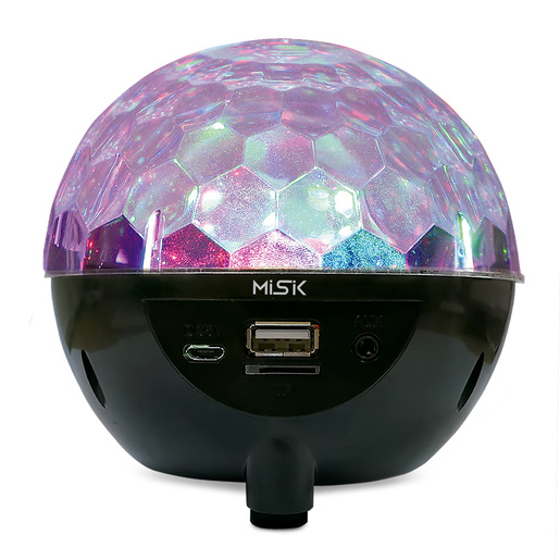 Bocina Bluetooth Led Misik Disco Ball MS221 / Negro con plata