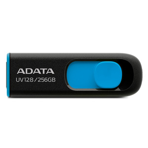 Memoria USB ADATA UV128 USB 3.0 256gb Negro con Azul