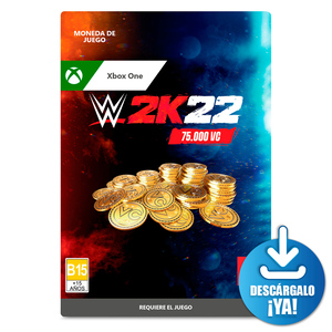 WWE 2K22 VC / 75000 monedas de juego digitales / Xbox One / Descargable