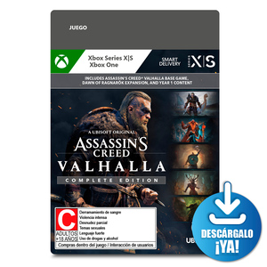 Assassins Creed Valhalla Complete Edition / Juego digital / Xbox Series X·S / Xbox One / Descargable Assassins Creed Valhalla Complete Edition / Juego digital / Xbox Series X·S / Xbox One / Descargable