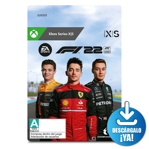 F1 2022 Edición Estándar / Juego completo / Xbox Series X·S / Descargable