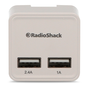 Cargador de Pared RadioShack 2 puertos USB Blanco Cargador de Pared RadioShack 2 puertos USB Blanco