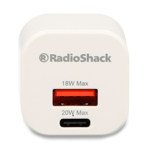Cargador de Pared RadioShack USB y Tipo C Blanco 1 pieza Cargador de Pared RadioShack USB y Tipo C Blanco 1 pieza