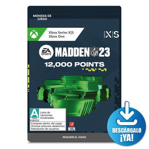 Madden NFL 23 Points / 12000 monedas / Xbox One / Xbox Series X·S / Descargable