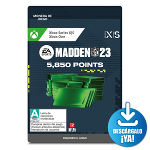 Madden NFL 23 Points / 5850 monedas / Xbox One / Xbox Series X·S / Descargable Madden NFL 23 Points / 5850 monedas / Xbox One / Xbox Series X·S / Descargable