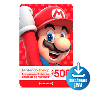Tarjeta de Regalo Nintendo eShop / Descargable / $500 