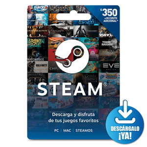 Tarjeta de Saldo Steam / PC / MAC / Steamos / 350 pesos de tarjeta digital / Descargable 