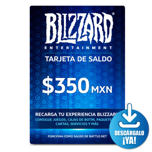 Tarjeta Blizzard / 350 pesos de saldo Battlenet / Descargable