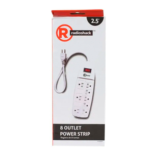 Supresor de Picos Multicontacto RadioShack 8 Contactos 76.2 cm Supresor de Picos Multicontacto RadioShack 8 Contactos 76.2 cm