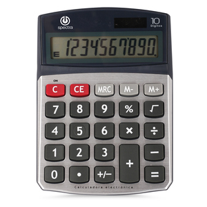 Calculadora Básica Spectra WCT0115B / 10 dígitos / Negro con plata