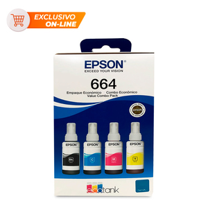 Botellas de Tinta Epson T664 4 piezas Botellas de Tinta Epson T664 4 piezas