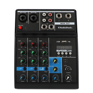 Mezcladora de Sonido RadioShack 4 Canales Negro Mezcladora de Sonido RadioShack 4 Canales Negro