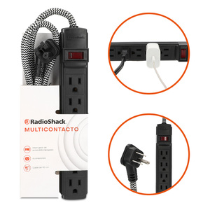 Extensor de Picos 6 Salidas RadioShack Negro Extensor de Picos 6 Salidas RadioShack Negro