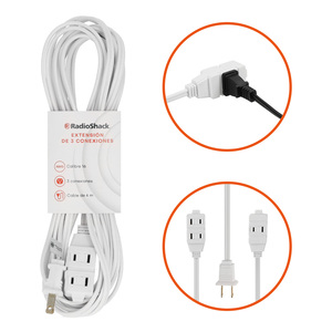 Extensión Eléctrica 4 m RadioShack Blanca Extensión Eléctrica 4 m RadioShack Blanca