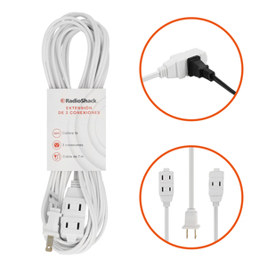 Extensión Eléctrica 7 m RadioShack Blanco Extensión Eléctrica 7 m RadioShack Blanco