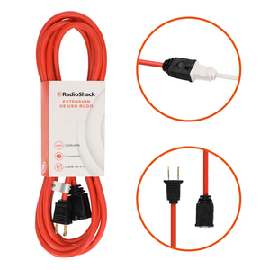 Extensión Eléctrica 4 m Uso Interior y Exterior RadioShack  Extensión Eléctrica 4 m Uso Interior y Exterior RadioShack