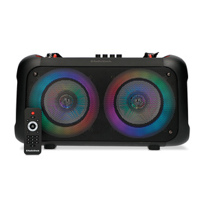 Bocina Doble Bluetooth Radio Shack Luz LED Negro Bocina Doble Bluetooth Radio Shack Luz LED Negro