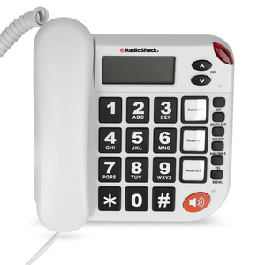 Teléfono Alámbrico con Pantalla RadioShack Blanco Teléfono Alámbrico con Pantalla RadioShack Blanco