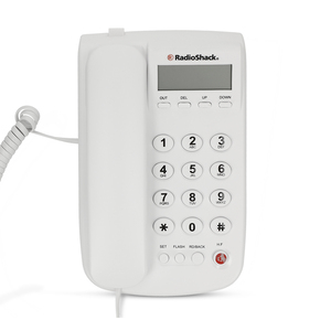 Teléfono Alámbrico con Alarma RadioShack Blanco Teléfono Alámbrico con Alarma RadioShack Blanco