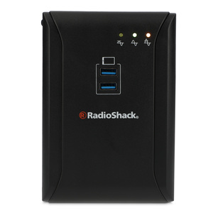 Regulador 1300 VA RadioShack USB Negro Regulador 1300 VA RadioShack USB Negro