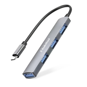 Hub Compacto RadioShack Tipo C 4 entradas Plata Hub Compacto RadioShack Tipo C 4 entradas Plata