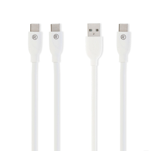 Cables USB Tipo C RadioShack 1 m Blanco 2 piezas Cables USB Tipo C RadioShack 1 m Blanco 2 piezas