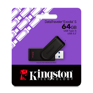 Memoria USB Kingston DataTraveler Exodia S 64 GB Negro Memoria USB Kingston DataTraveler Exodia S 64 GB Negro