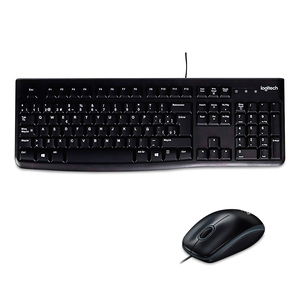 Teclado con Mouse Alámbrico Logitech MK120 / Negro