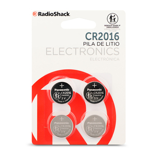 Pila de Litio Botón CR2016 RadioShack 4 piezas