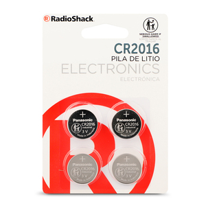 Pilas de Litio RadioShack 3v CR 2016 4 piezas Pilas de Litio RadioShack 3v CR 2016 4 piezas