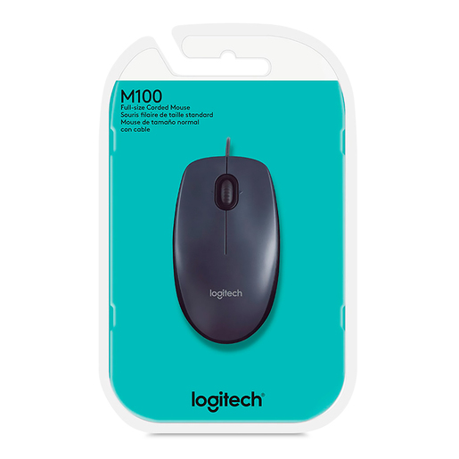 Mouse Alámbrico Logitech M100 / Negro / USB