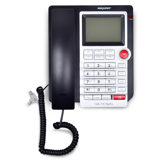 Teléfono Alámbrico con Altavoz Select Sound 8028B / Negro con plata