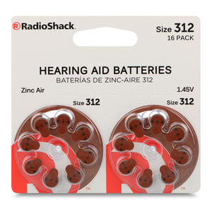 Pila Auditiva de Zinc Air 312 RadioShack / 16 piezas Pila Auditiva de Zinc Air 312 RadioShack / 16 piezas