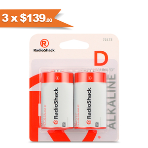Pilas Alcalinas D RadioShack 2 piezas Pilas Alcalinas D RadioShack 2 piezas