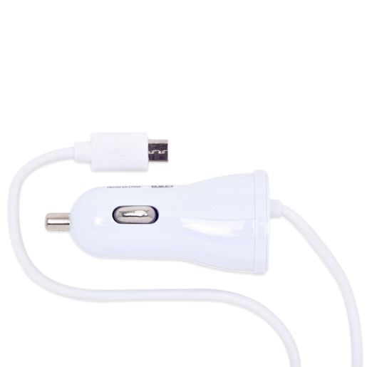 Cargador de Auto para Celular RadioShack EL-994084 / Blanco / Micro USB