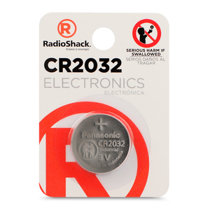 Pila de Litio Botón CR 2032 RadioShack