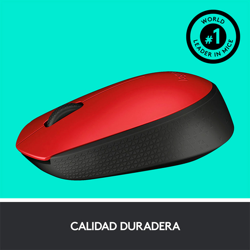 Mouse Inalámbrico Logitech M170 / Rojo / USB