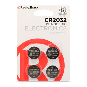 Pilas de Litio Botón RadioShack CR 2032 4 piezas