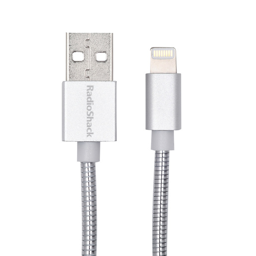 Cable USB a Lightning RadioShack Metal / Plata / 90 cm