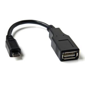 Cable Micro USB OTG RadioShack / Negro / 15 cm
