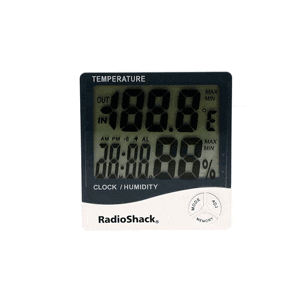 Termómetro y Medidor de Humedad Digital RadioShack Blanco Termómetro y Medidor de Humedad Digital RadioShack Blanco