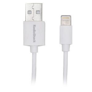 Cable USB a Lightning RadioShack / MFi / 2.7 m / Plástico / Blanco