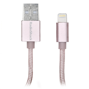 Cable USB a Lightning RadioShack / MFi / 1.8 m / Trenzado / Rosa Cable USB a Lightning RadioShack / MFi / 1.8 m / Trenzado / Rosa