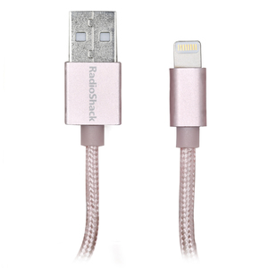 Cable USB a Lightning RadioShack / MFi / 1.8 m / Trenzado / Rosa