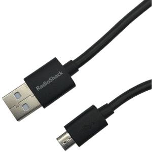 Cable USB a Micro USB RadioShack / Negro / 2.7 m