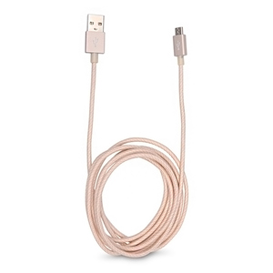 Cable USB a Micro USB RadioShack / 1.8 m / Trenzado / Oro