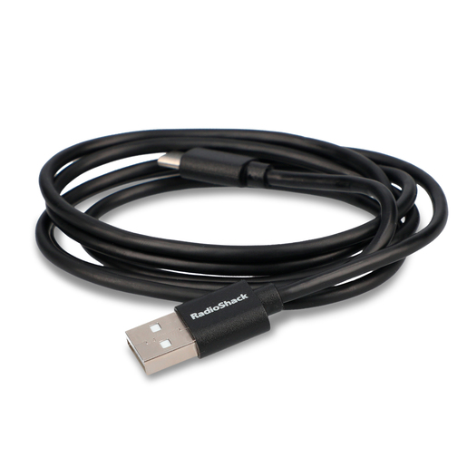 Cable USB a Tipo C RadioShack 1.20 m Plástico Negro