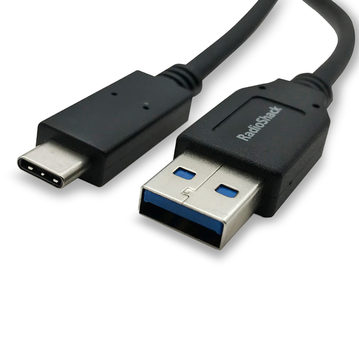 Cable USB a Tipo C RadioShack / 1 m / Plástico / Negro