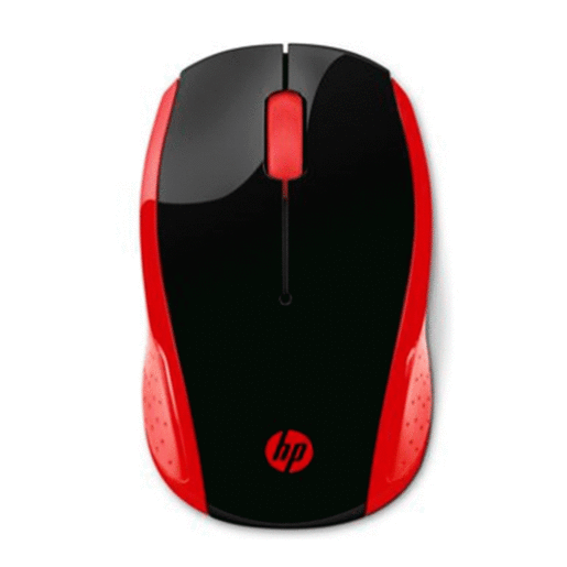 Mouse Inalámbrico Hp 200 / Negro con rojo / USB