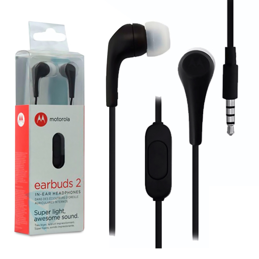 Audífonos Motorola Earbuds 2 / In ear / Negro